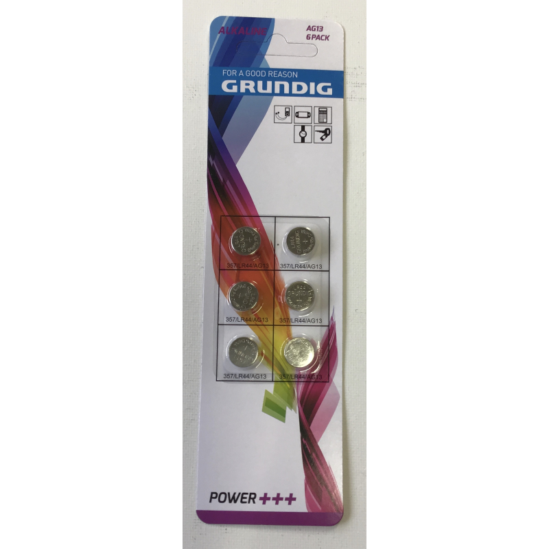 batterij knoop 357/lr44/ag13 6 stuks